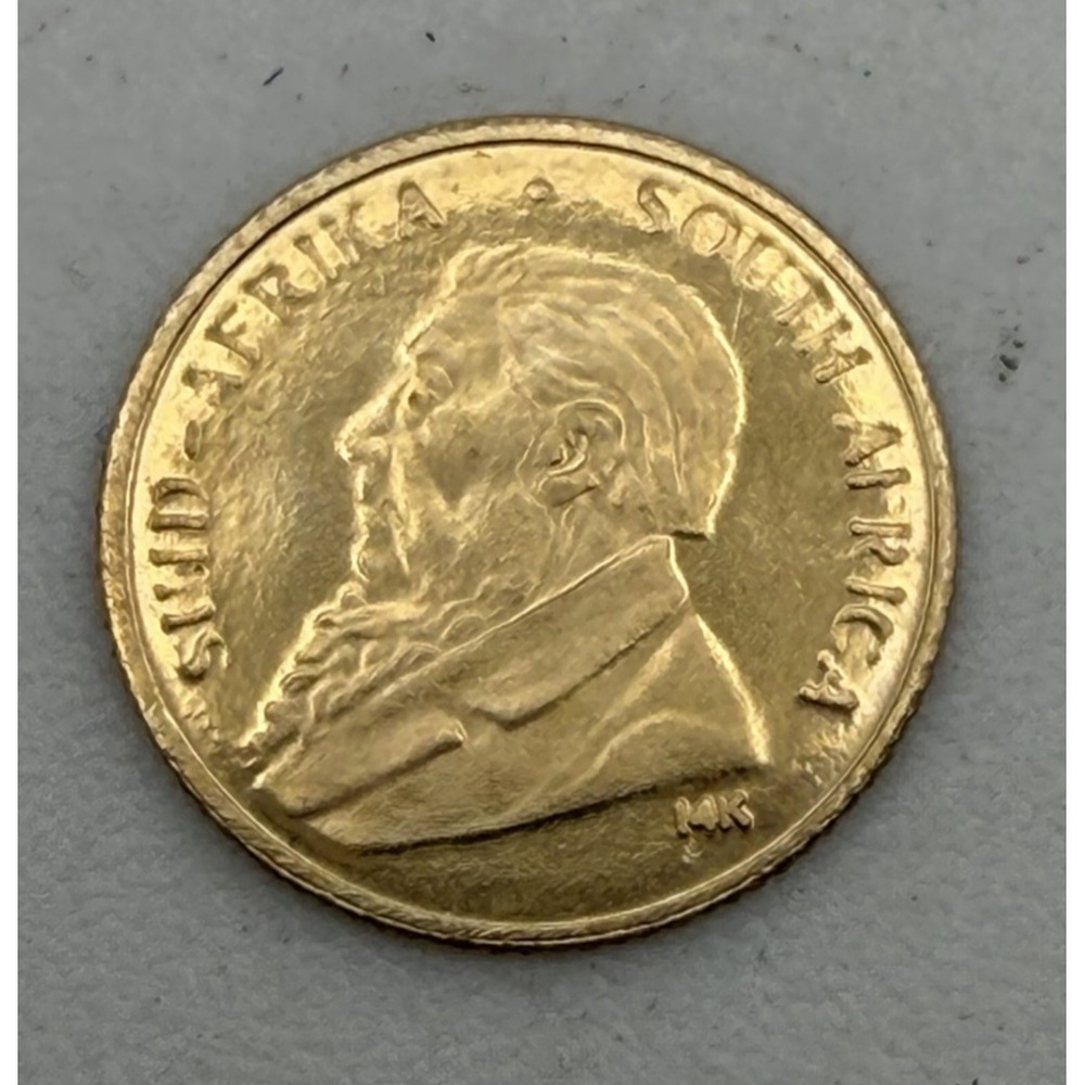 14K 1980 KRUGERRAND South Africa Mini Coin w/ Box International Monetary Mint - Picture 2 of 5